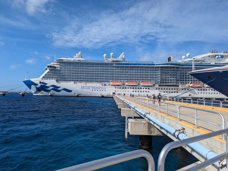 Princess cruise ship docked at Cozumel