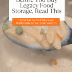 Most of Legacy's meals clock in at 10–11 grams of protein per serving. My go-to protein bar has 20–22g. And unlike most competing brands, Legacy includes zero freeze-dried meat in any of these meals. That matters during an emergency.