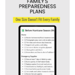 tablet screen with hurricane plan