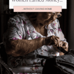 very old woman sewing by hand
